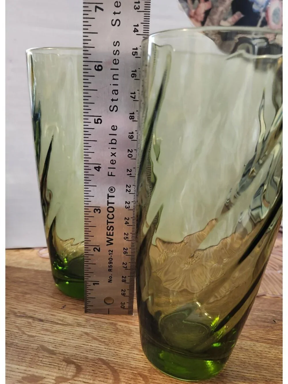 Optic Drinking Glasses Avocado Green Tall Tumblers